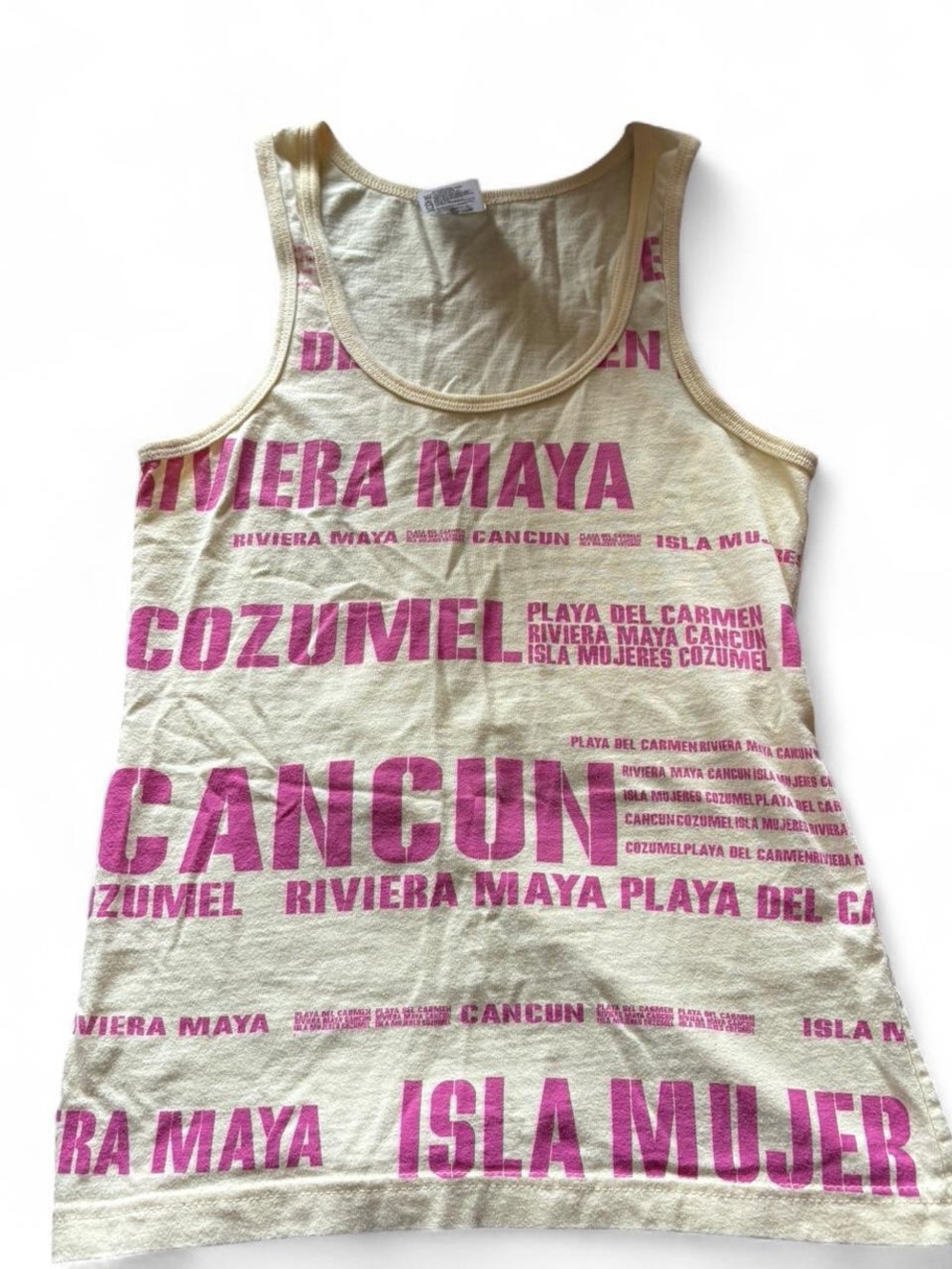 Women's Isla Mujer Graphic Tank Top - Yellow & Pink